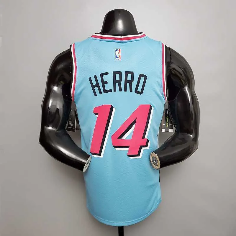 HERRO#14 Miami Heat V-neck blue 1