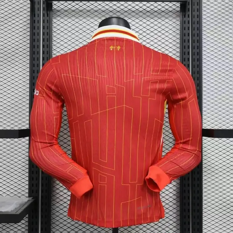 24-25 Liverpool Home Long Sleeve Kit Player Version Shirt Football AAAAJersey Yupoo S-2XL 1
