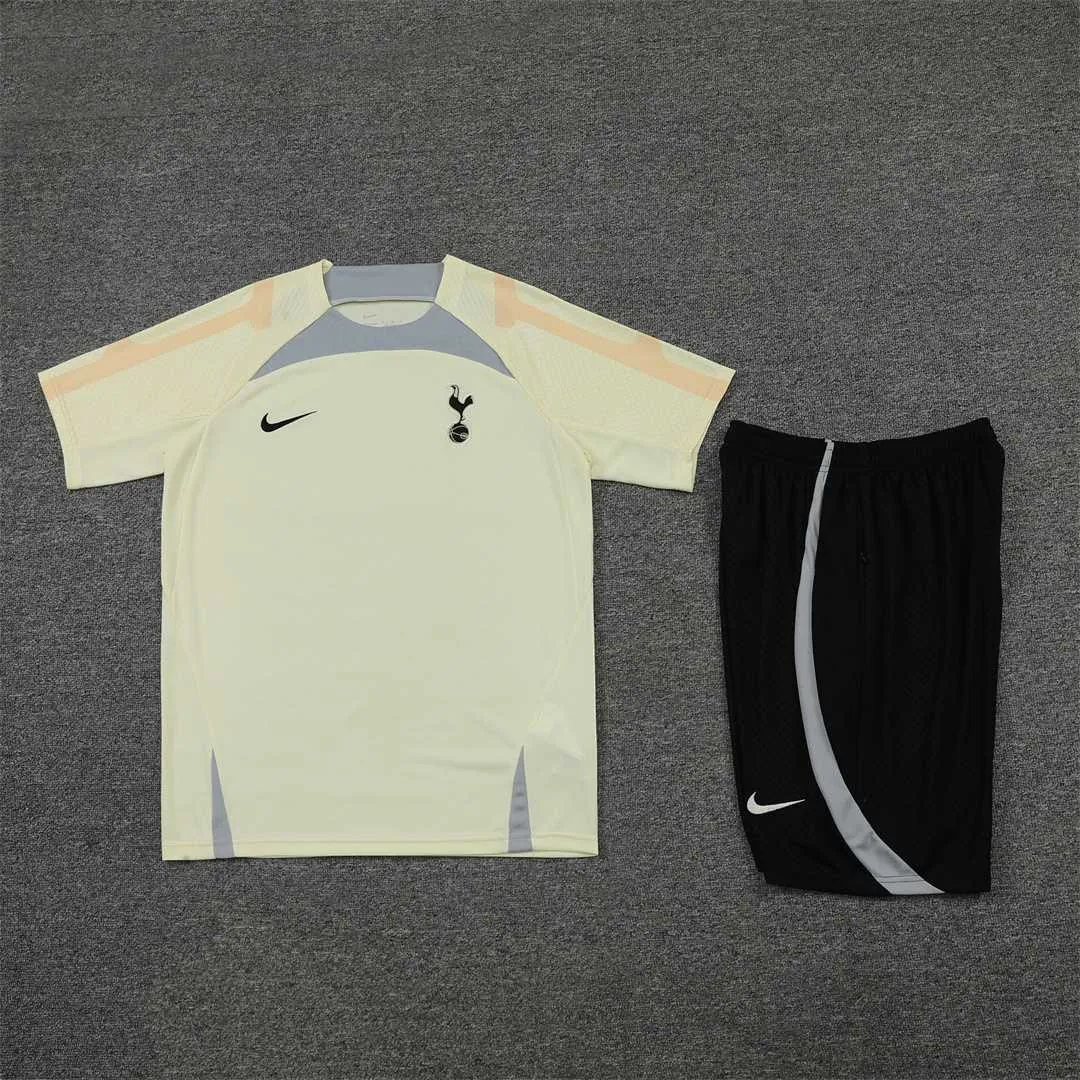 22-23 Tottenham Hotspur training suit short sleeve kit Beige 13