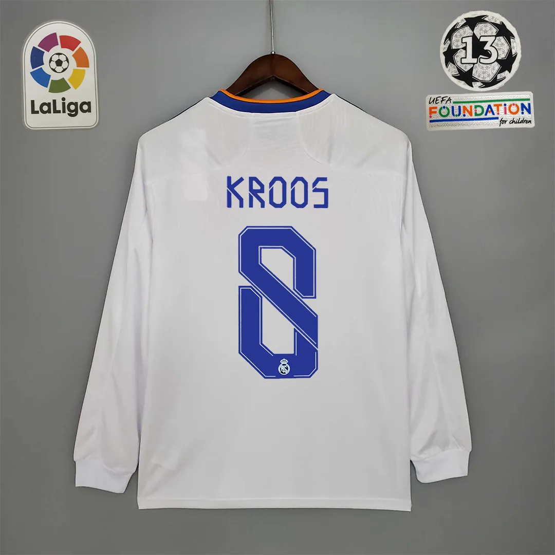 21-22 Real Madrid home long sleeve 4