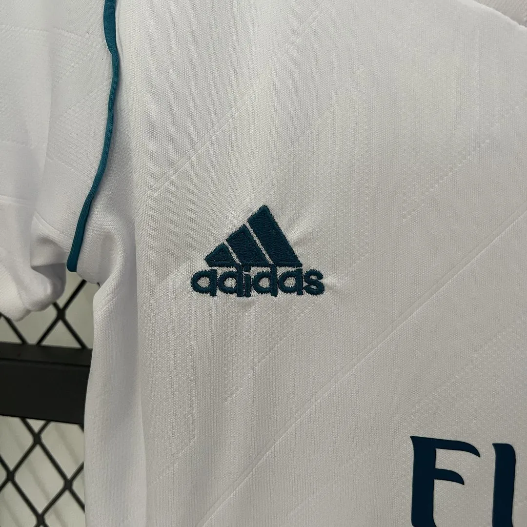 17-18 Real Madrid Home Retro Kids Kit Size-16-28 Soccer Jersey Yupoo 11