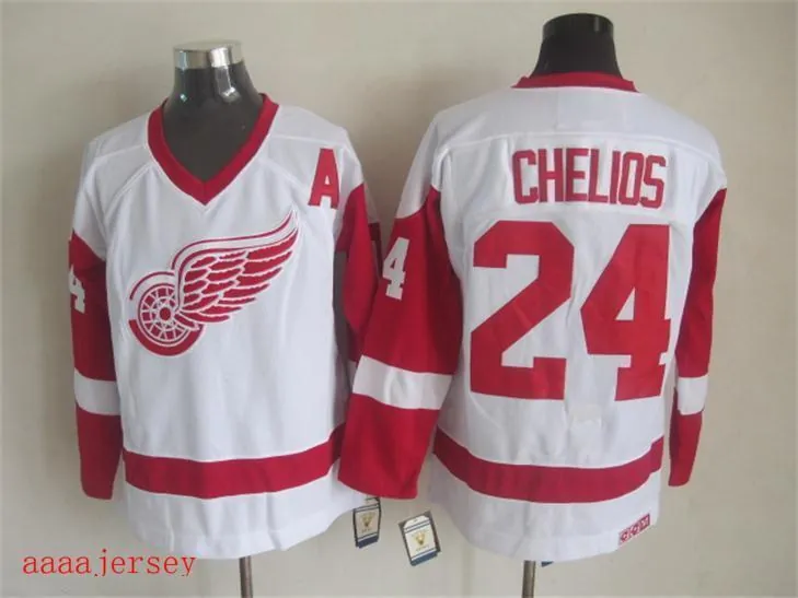Red Wings retro ice hockey jersey M-3XL 底特律红翼队复古冰球服 5