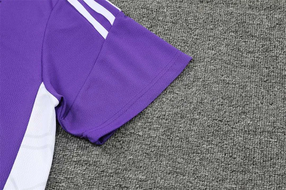 22-23 Real Madrid Training Suit Short Sleeve Kit Purple 12