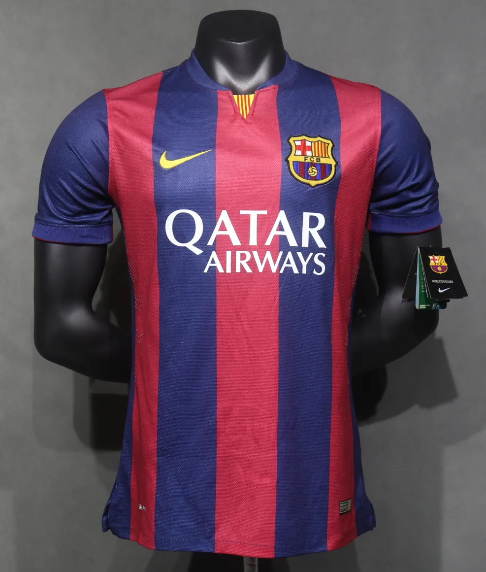 14-15 Barcelona Home Retro Kit Vintage Player Version Sino Shirt AAAAJersey Dropship Yupoo 8