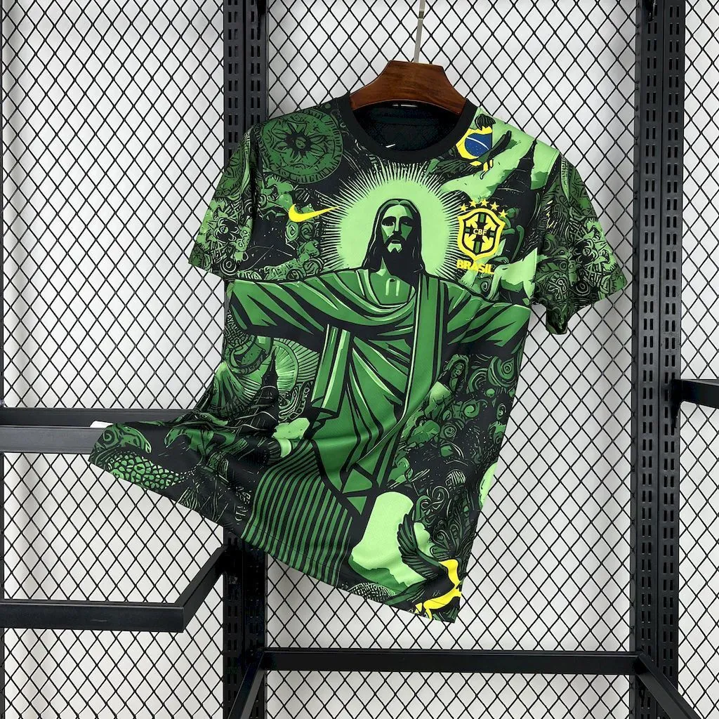 2024 Brazil Christ the Redeemer Green Special Edition Kit Soccer AAAAJersey Yupoo 5