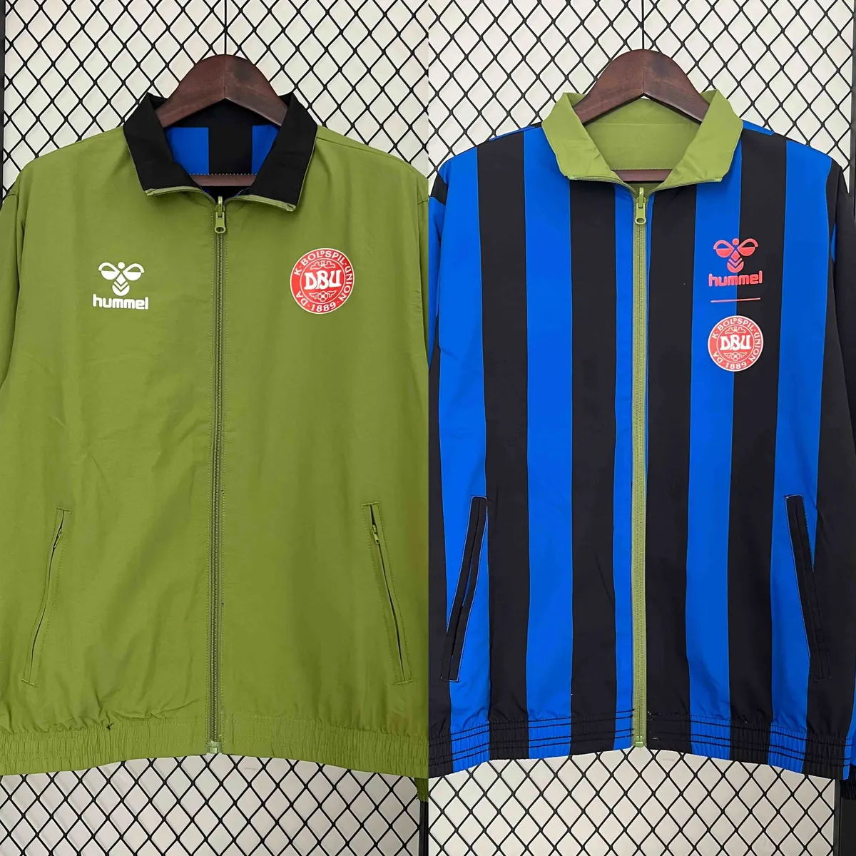 2024 Denmark Trench Coat Reversible Windbreaker Double-Sides Jacket Soccer AAAAJersey Yupoo 7