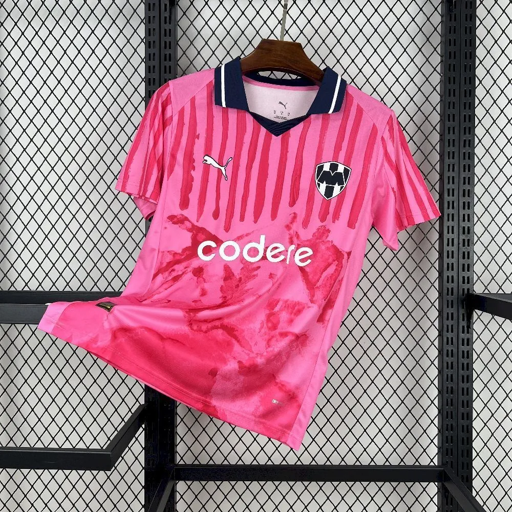 25-26 Monterrey x Kidsuper Pink Special Edition Kit Soccer T-Shirt AAAAJersey Supply Yupoo 6