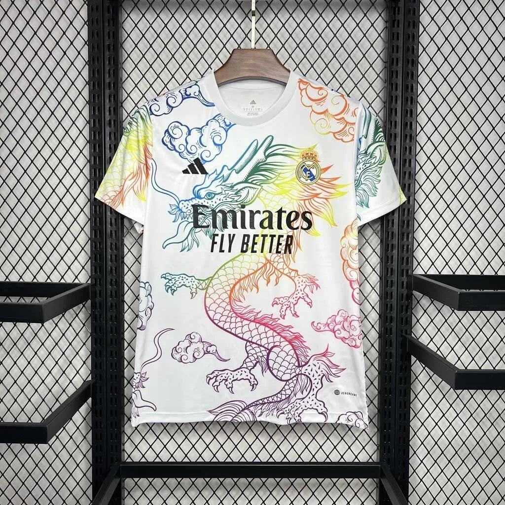 24-25 Real Madrid Rainbow Dragon White Training Kit Sport AAAAJersey Yupoo 5