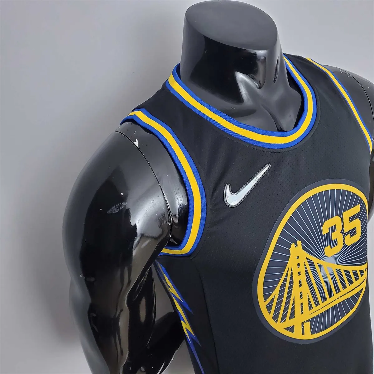2022 Season Durant #35 Warriors City Edition Black NBA Jersey 4