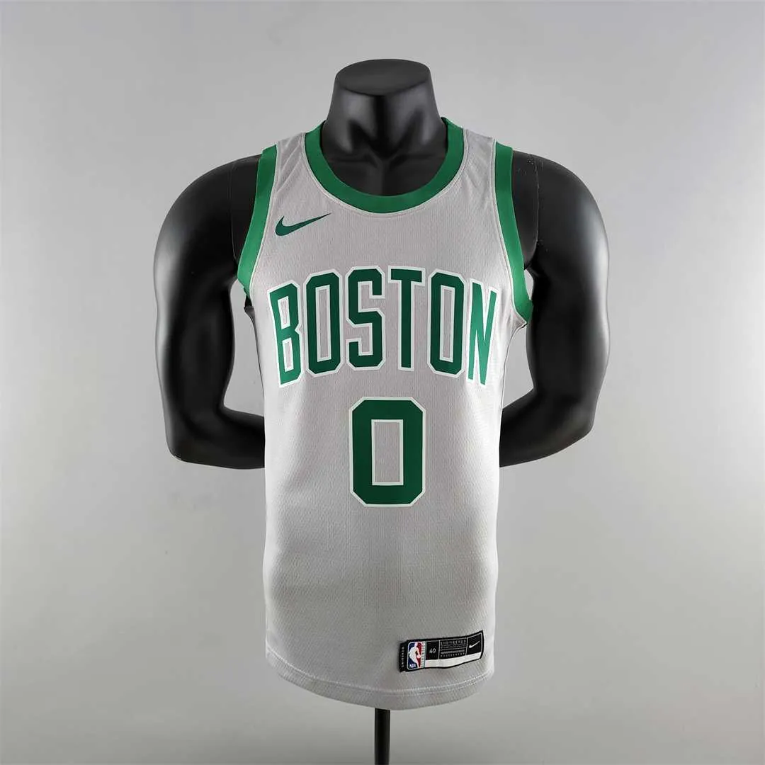 Tatum#0 Boston Celtics Grey NBA Jersey 10