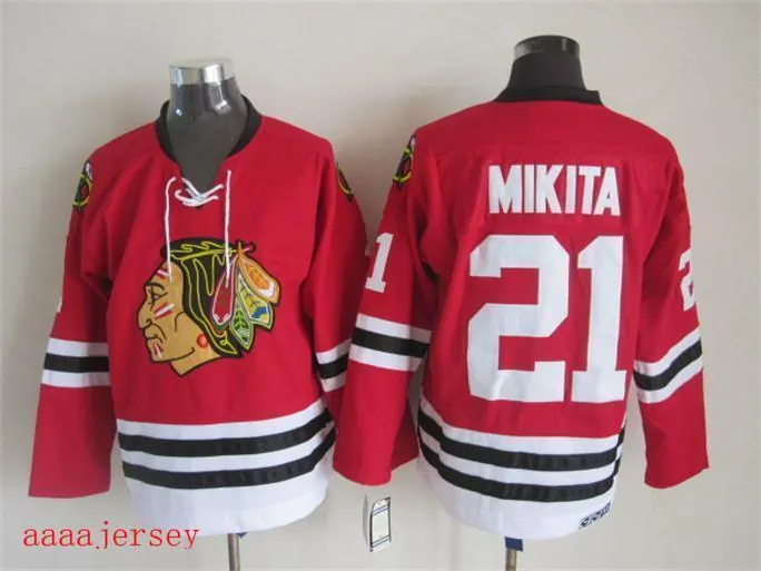 Chicago Blackhawks retro ice hockey jersey M-3XL 芝加哥黑鹰队复古冰球服 3