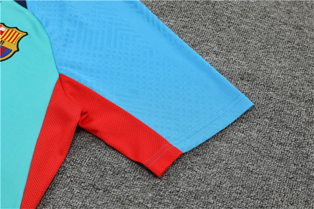 22-23 Barcelona training suit short sleeve kit blue 11
