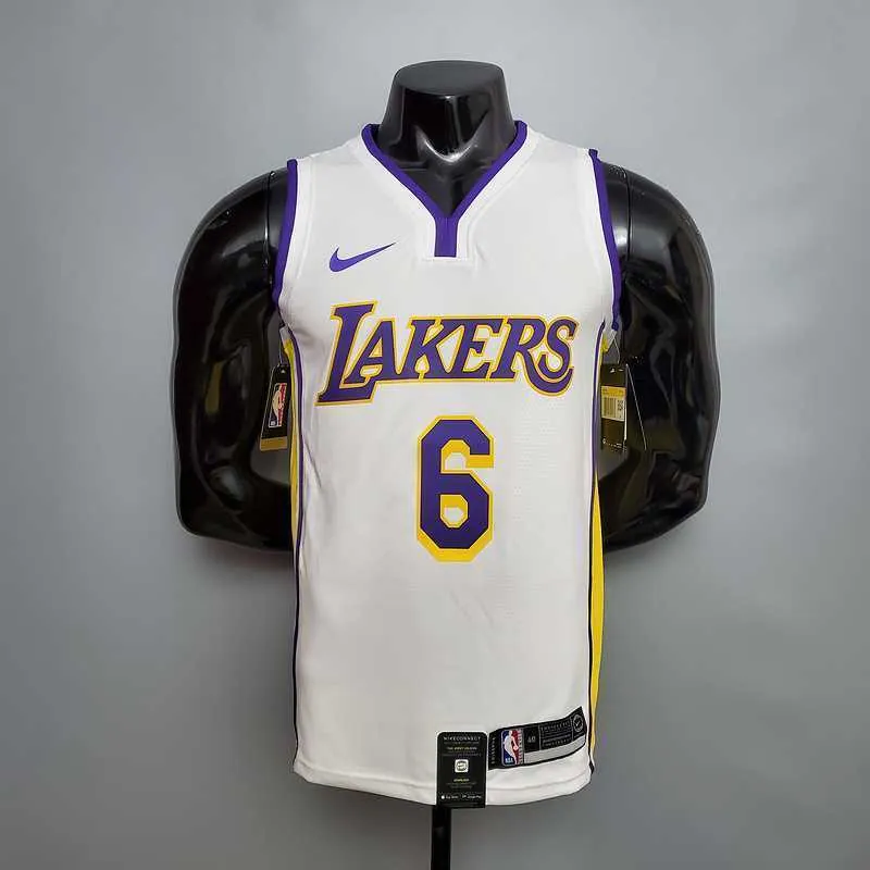 James #6 Lakers white 8