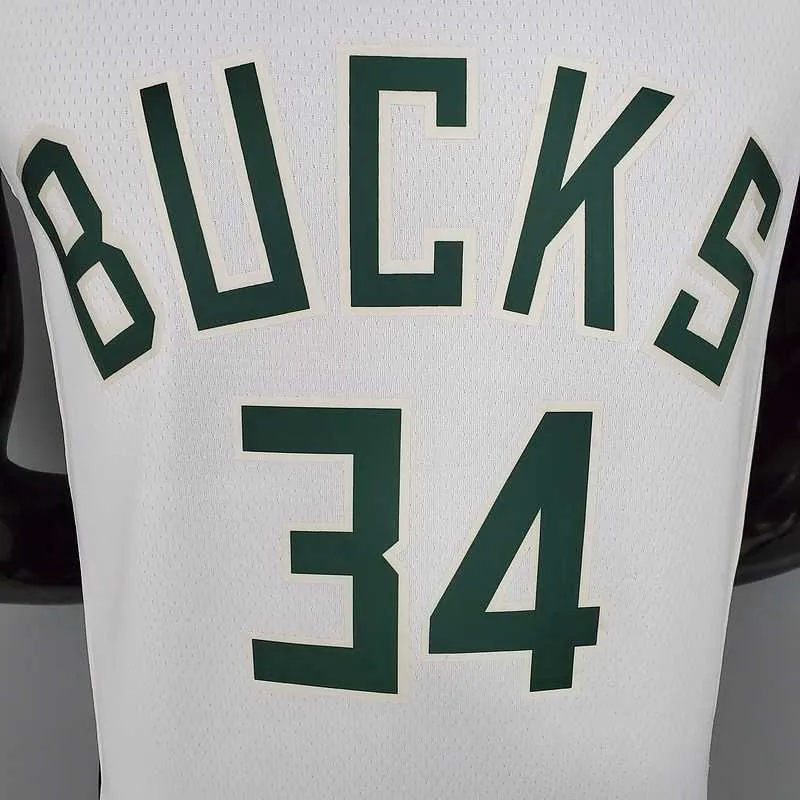 2021 Antetokounmpo #34 BUCKS Home White 5