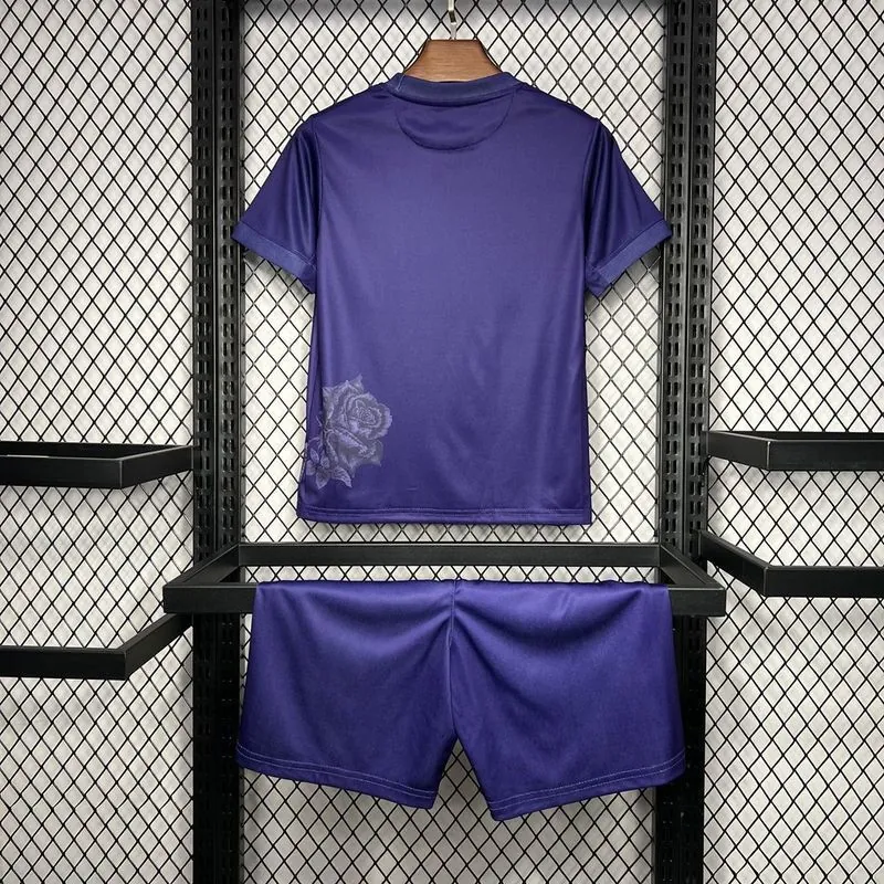 24-25 Real Madrid Y3 Kid Kits Purple Children Sets Football AAAAJersey Yupoo 5