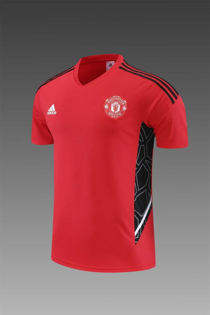 22-23 Manchester United Training Suit Short Sleeve Kit Red 5
