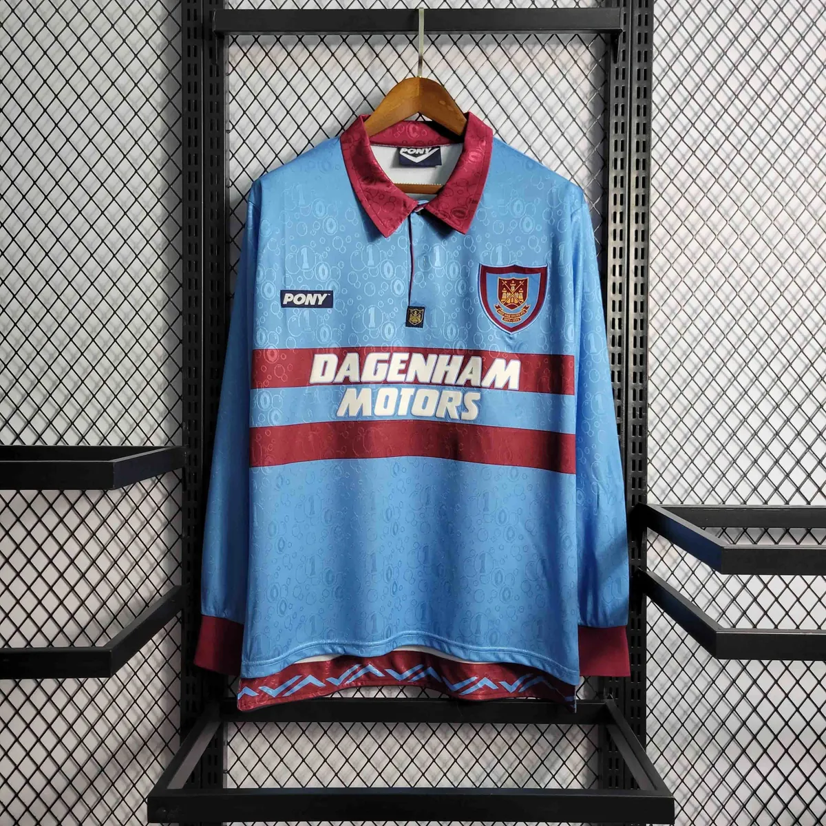 95-97 West Ham Away Retro Long Sleeve Kit Vintage Shirt Sport AAAAJersey Yupoo 7