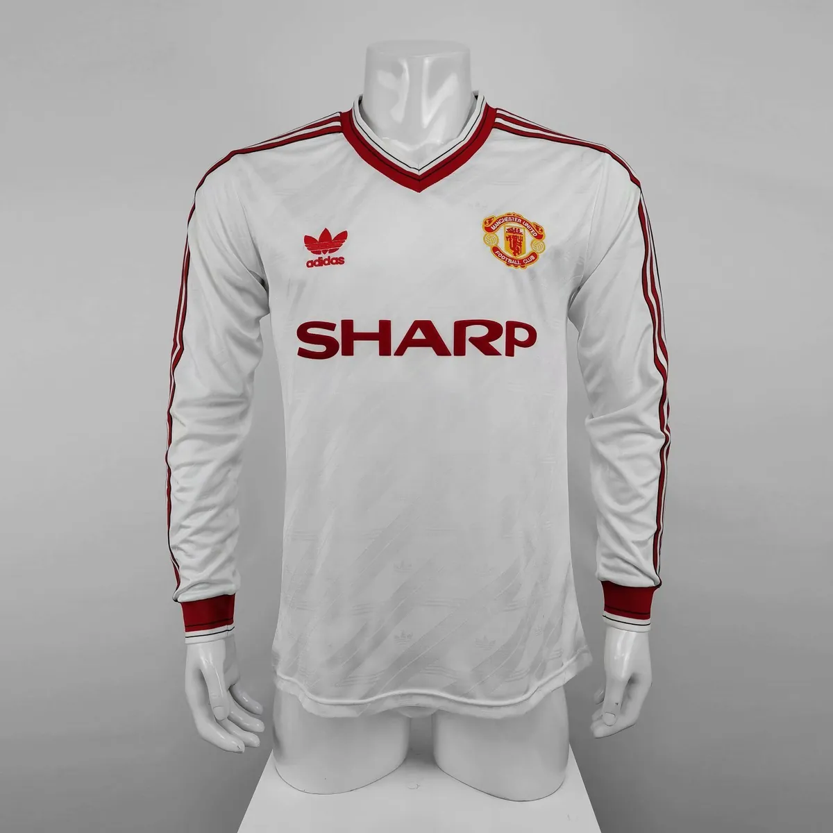 86-88 Manchester United away white away long sleeve 11