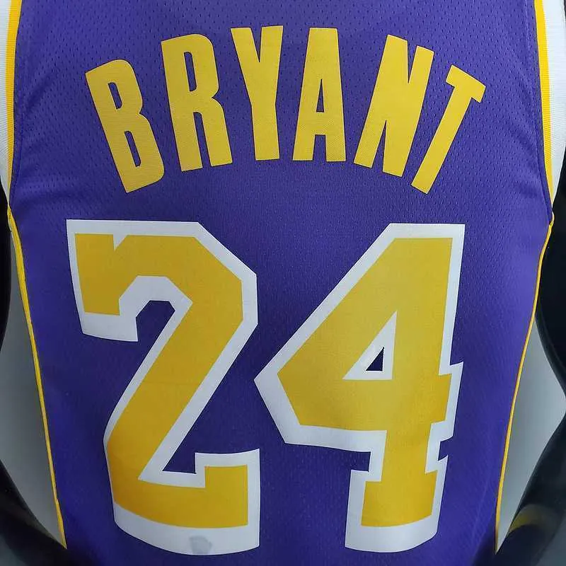 New Lakers Jordan Bryant #24 Theme Purple Round Neck 3