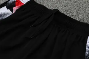 22-23 Manchester United training suit short sleeve kit red black and white color matching 7