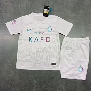 23-24 Saudi Al-Nassr Third Kids Kit Size-16-28 Football Jersey Yupoo