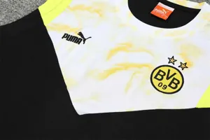 22-23 Dortmund vest training suit kit black and white 3