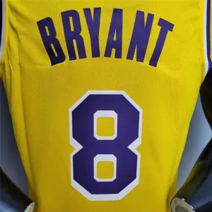 Bryant #8 Lakers Round neck yellow 1