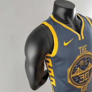 2018 Curry#30 Golden State Warriors Grey NBA Jersey 6