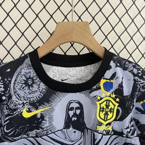 24-25 Brazil Gray Jesus Special Kid Kits Youth Apparels AAAAJersey Supplier Yupoo 3