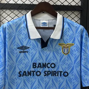 91-92 Lazio Home Retro Kit Vintage Shirt AAAAJersey Dropship Yupoo 4
