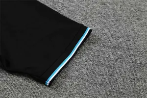 Polo Marseille black with grey-stripe 7
