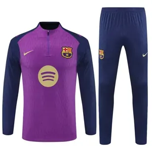 25-26 Barcelona Pink Training Kits Long Football Tracksuits