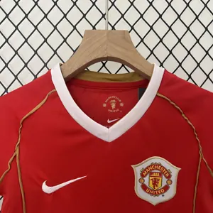 06-07 Manchester United Home Retro Kids Kits Children Sets Football AAAAJerseys Yupoo 10