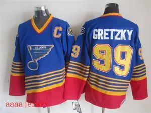 St. Louis Blues retro ice hockey jersey M-3XL 圣路易蓝调队复古冰球服 6