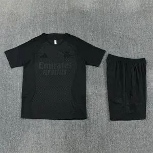 26-27 Real Madrid Aldult Kit Black Football Training Tracksuit Yupoo 5