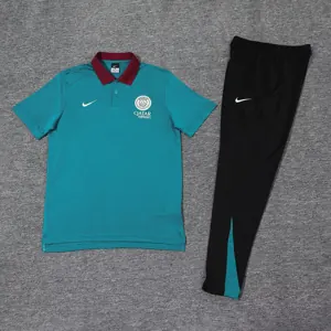 25-26 PSG Green POLO Training Kits Football Tracksuits 1