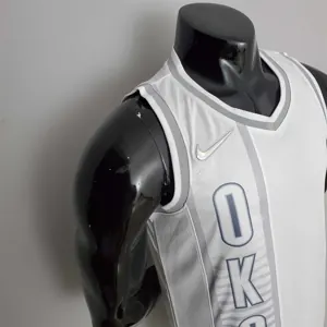 75th Anniversary 2202 Season Oklahoma City Thunder WESTBROOK#0 City Edition White NBA Jersey 6