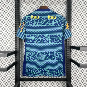 2024 Brazil Mens Pre-Match Kit Football Retro T-Shirt AAAAJersey Supply Yupoo 9 8