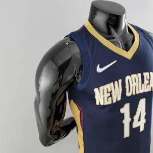 75th Anniversary New Orleans Pelicans Ingram #14 Navy Blue NBA Jersey 5