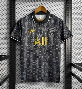 24-25 PSG Paris LV Joint Edition Kit Black POLO été Sports Shirt AAAAJersey Supplier Yupoo