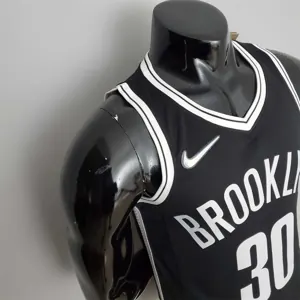 75th Anniversary Curry #30 Nets Black NBA Jersey 2