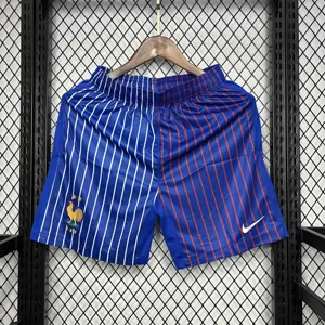 2024 France Away Shorts UEFA Euro 2024 Football Uniform AAAAJerseys Dropshipping Yupoo