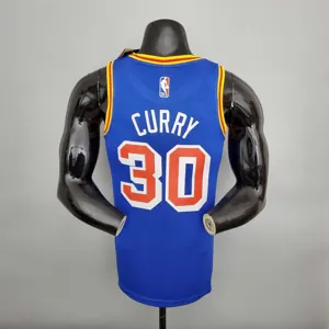 75th Anniversary Curry #30 Warriors Retro Blue 6