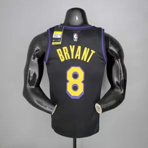 2021 Bryant#8 Los Angeles Lakers Black Latin Black 3