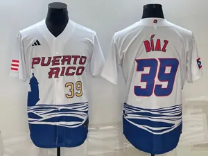 White Puerto Rico 2023 World Cup Baseball Jerseys 50
