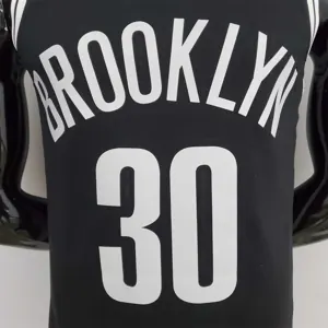 75th Anniversary Curry #30 Nets Black NBA Jersey 8