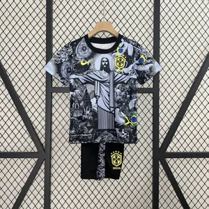 24-25 Brazil Gray Jesus Special Kid Kits Youth Apparels AAAAJersey Supplier Yupoo