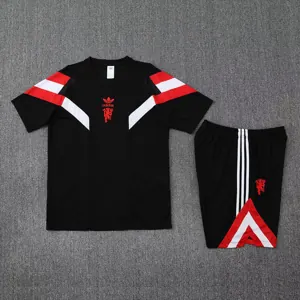 25-26 Manchester United Training Kits Black Football Tracksuits 2