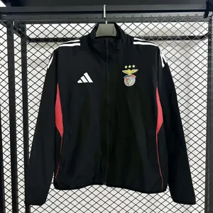 25-26 Benfica Black windbreaker Jackets AAAAJersey Dropship Yupoo