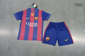 14-15 Barcelona Home Retro Kids Kit Size-16-28 Football Jersey Yupoo 3